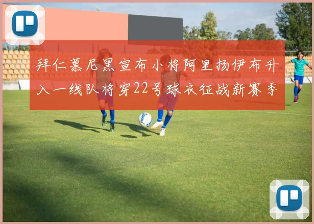 拜仁慕尼黑宣布小将阿里扬伊布升入一线队将穿22号球衣征战新赛季